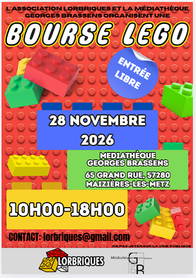 Affiche : Bourse LEGO Maiziéres-Les-Metz